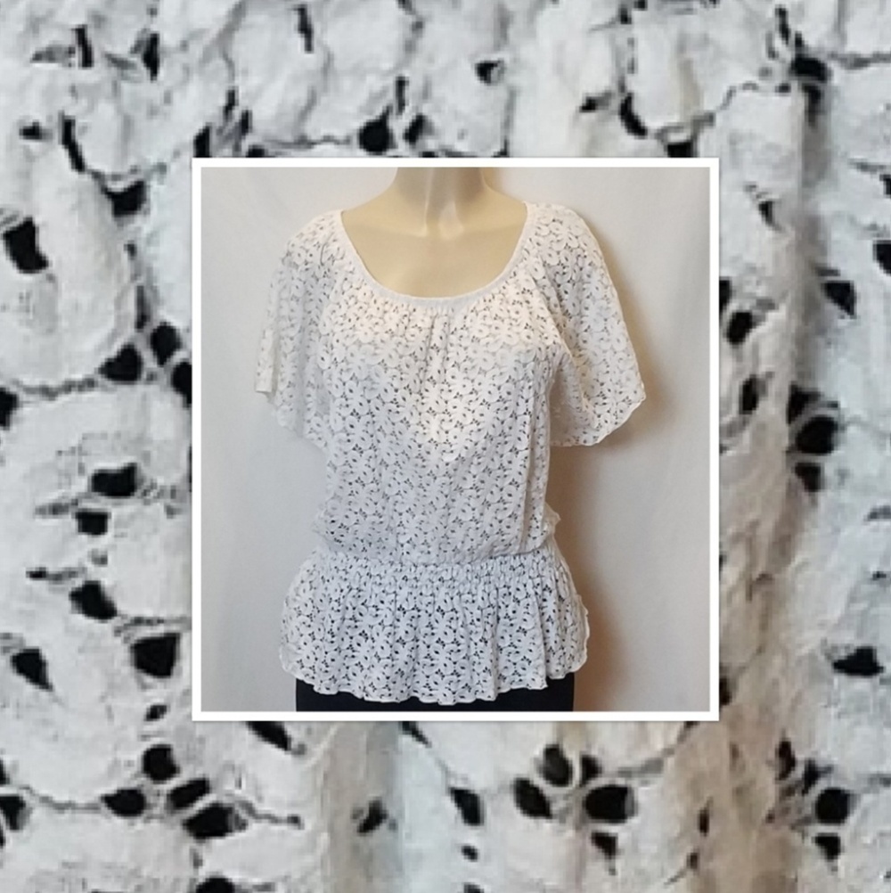 INC Lace Angel Wing Blouse